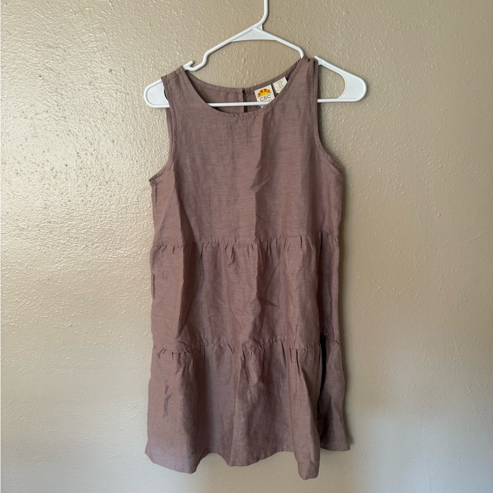 C&C California Girls' Sleeveless Tiered Dress - Purple